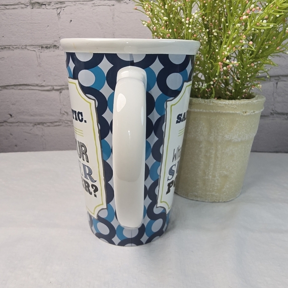 Boston Warehouse Blue and White Mug - Picture 3 of 7